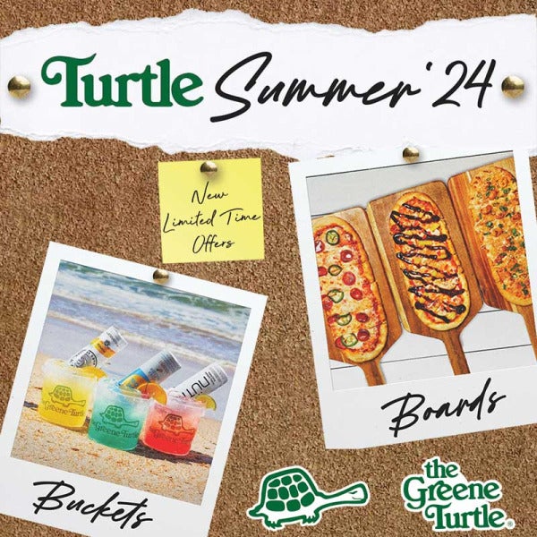 The Greene Turtle Unveils Spectacular Summer Menu Featuring New Flatbreads and Beach Bucket Cocktails The Greene Turtle Unveils Spectacular Summer Menu Featuring New Flatbreads and Beach Bucket Cocktails