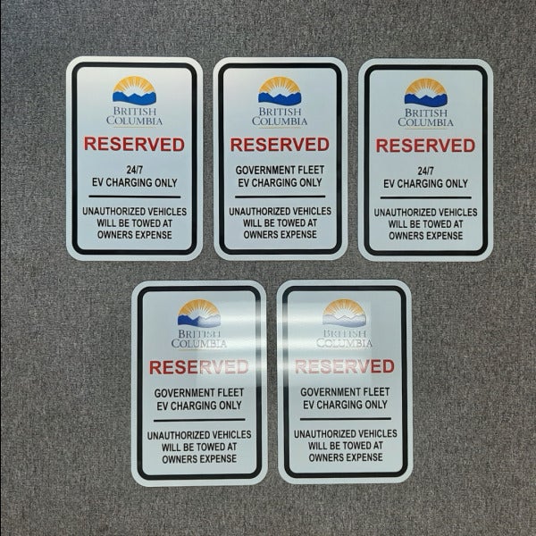 Branded Parking Signs for British Columbia Goverment Office in Coquitlam
