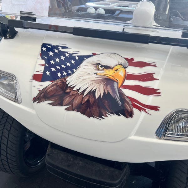 Vehicle wraps, decals, graphics, golf cart graphics, signage
