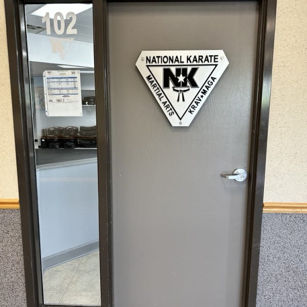 National Karate Naperville Suite Door Graphic