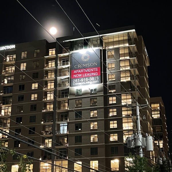 Crimson Apartments - Banner Installation