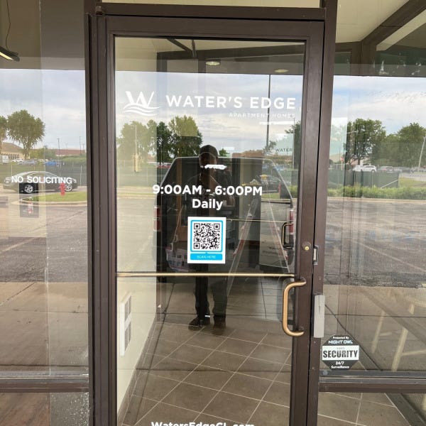 Heartland Door Hours decal