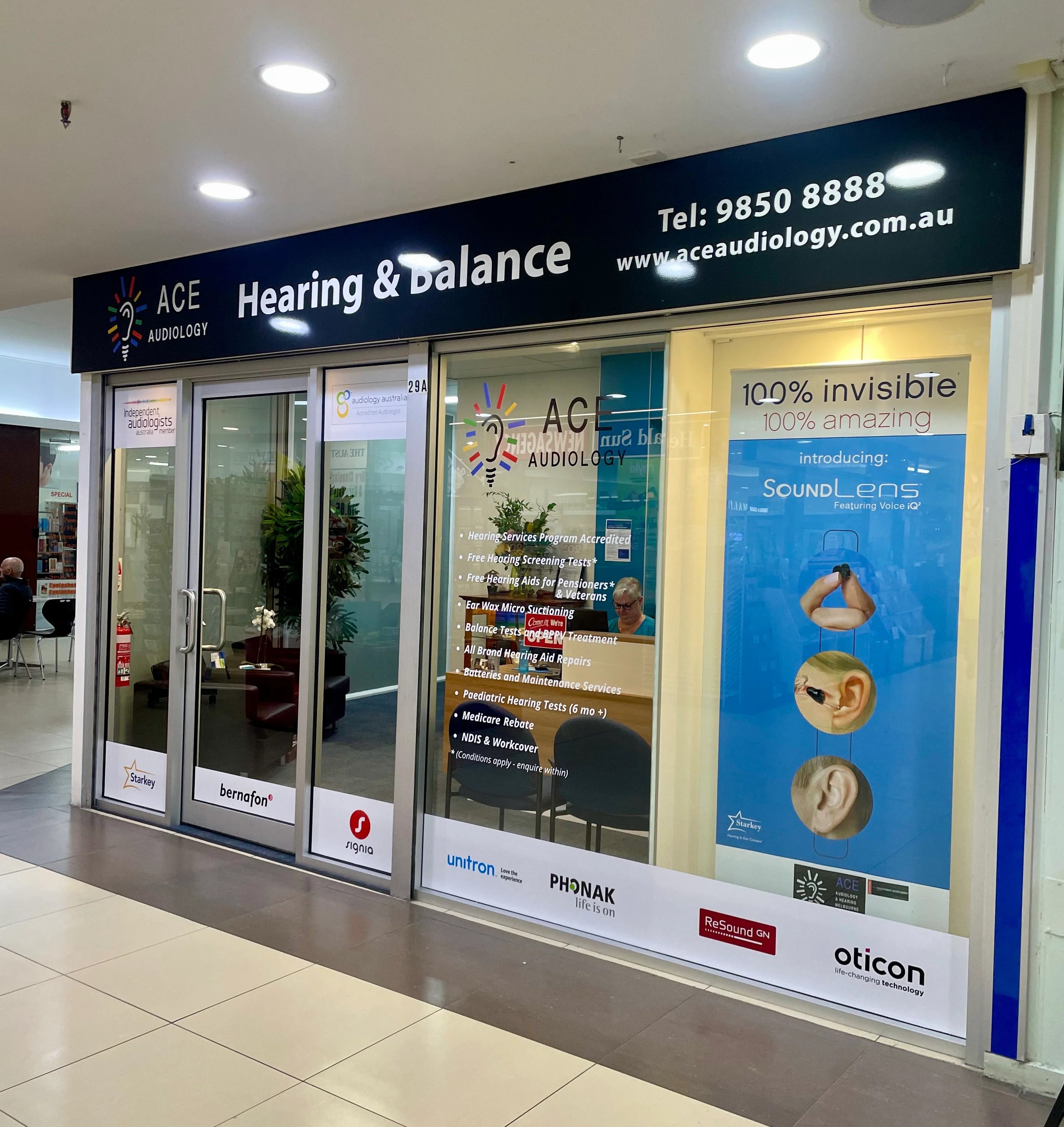 Shop Signage - Ace Audiology - Bulleen VIC