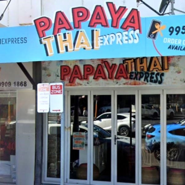 Shopfront Signage - Papaya Thai