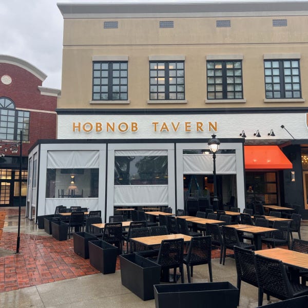 Custom illuminated channel letter sign for Hobnob Tavern, designed and installed by Signarama Roswell