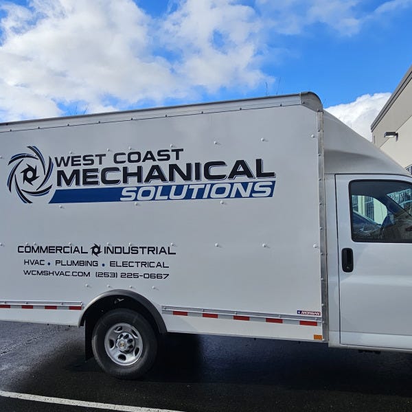 West Coast Mechanical Box Truck Graphics