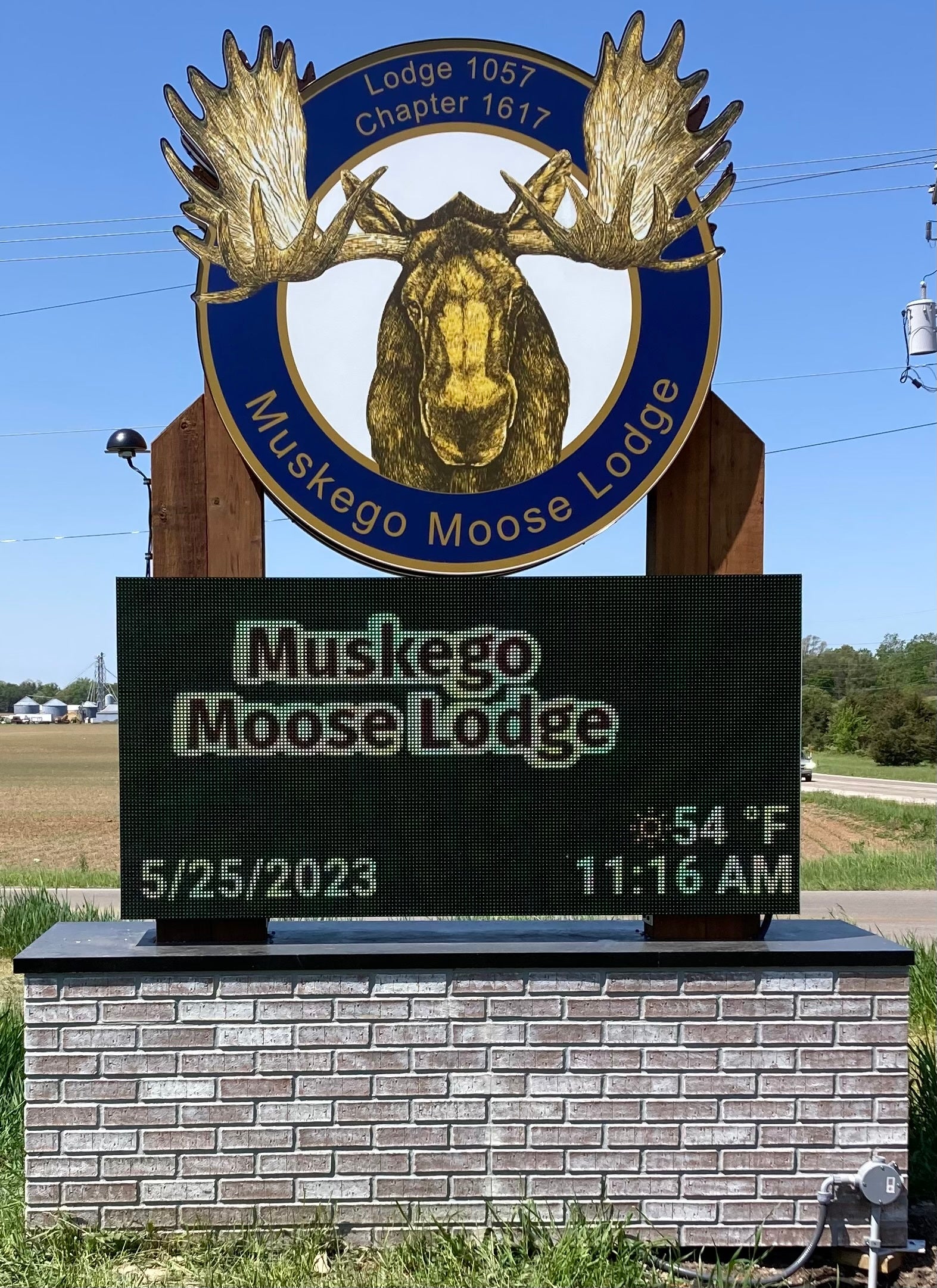 Big Moose Impact: Monument Sign with Digital Display in Muskego, WI