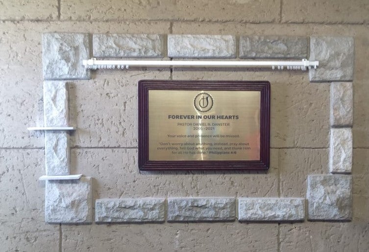 Laser Engraved Romark Plaque on Wooden Base