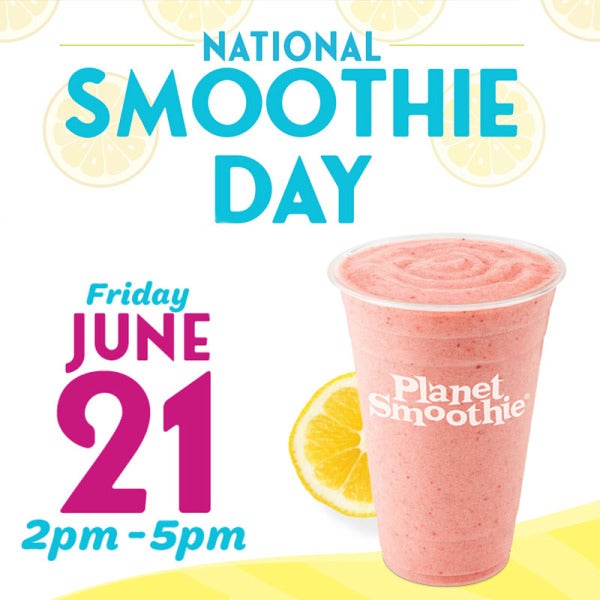 Get Ready for a Smoothie Spectacle: Planet Smoothie to Offer Free 20oz Lunar Lemonade Beverages on National Smoothie Day Get Ready for a Smoothie Spectacle: Planet Smoothie to Offer Free 20oz Lunar Lemonade Beverages on National Smoothie Day