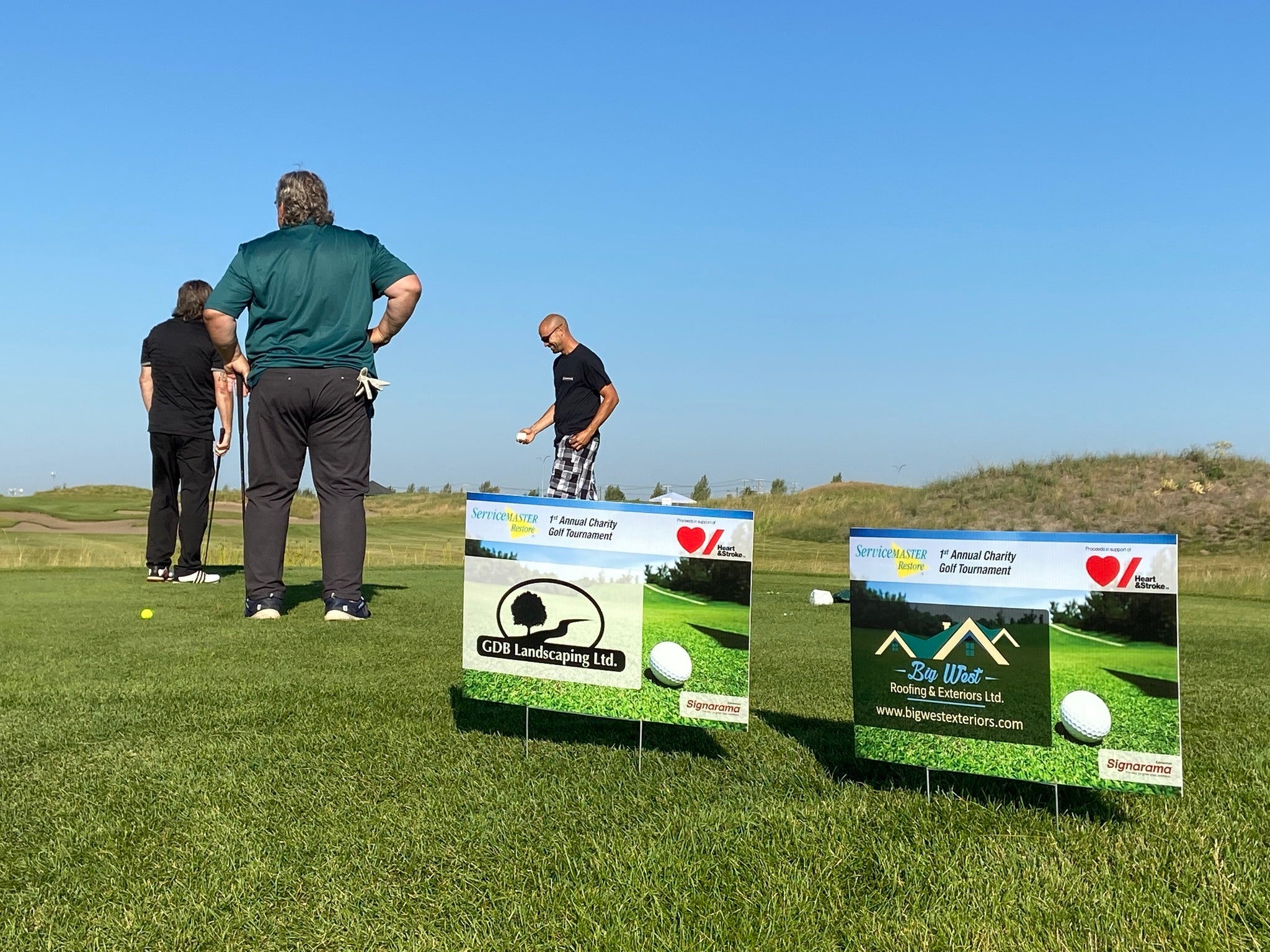 Coroplast Golf Tournament Signs for ServiceMaster Edmonton, AB