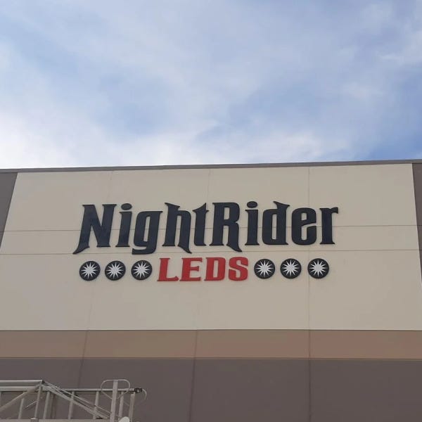 Formed Plastic Letters for NightRider LED in Edmonton, AB
