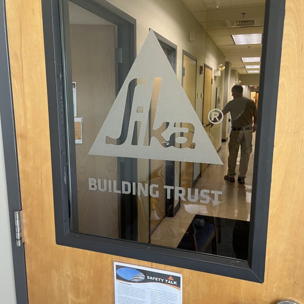 Sika Plant Frosted Window Vinyl