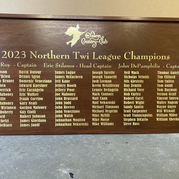 Salem Country Club Plaque