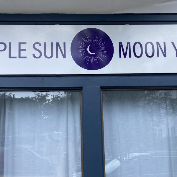 Purple Sun Moon Yoga