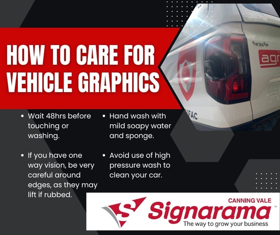 How to care for your vehicle graphics