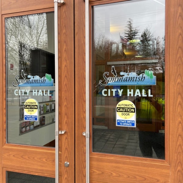 Clean and Well-Coordinated Graphics at Sammamish City Hall - Sammamish, WA