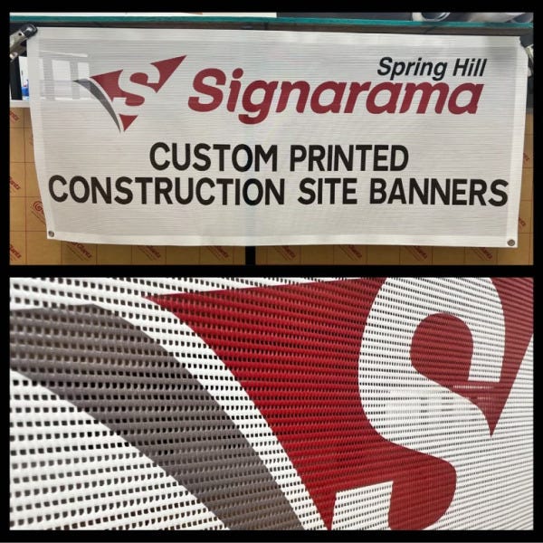 Construction Vinyl or mesh Banners