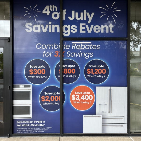Transforming Storefronts: AJ Madison Shines with Stunning Window Graphics