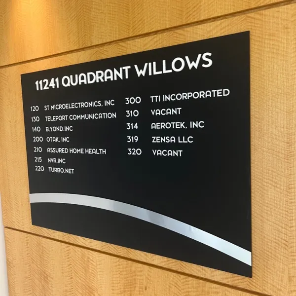 Custom Suite Signs for Quadrant Willows - Redmond, WA