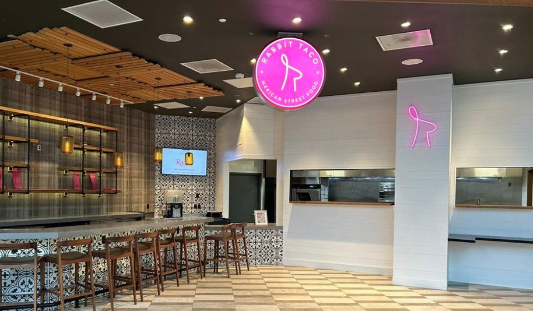 Lighting Up Tysons Galleria: Neon Signs and Blade Sign by Signarama at Rabbit Taco