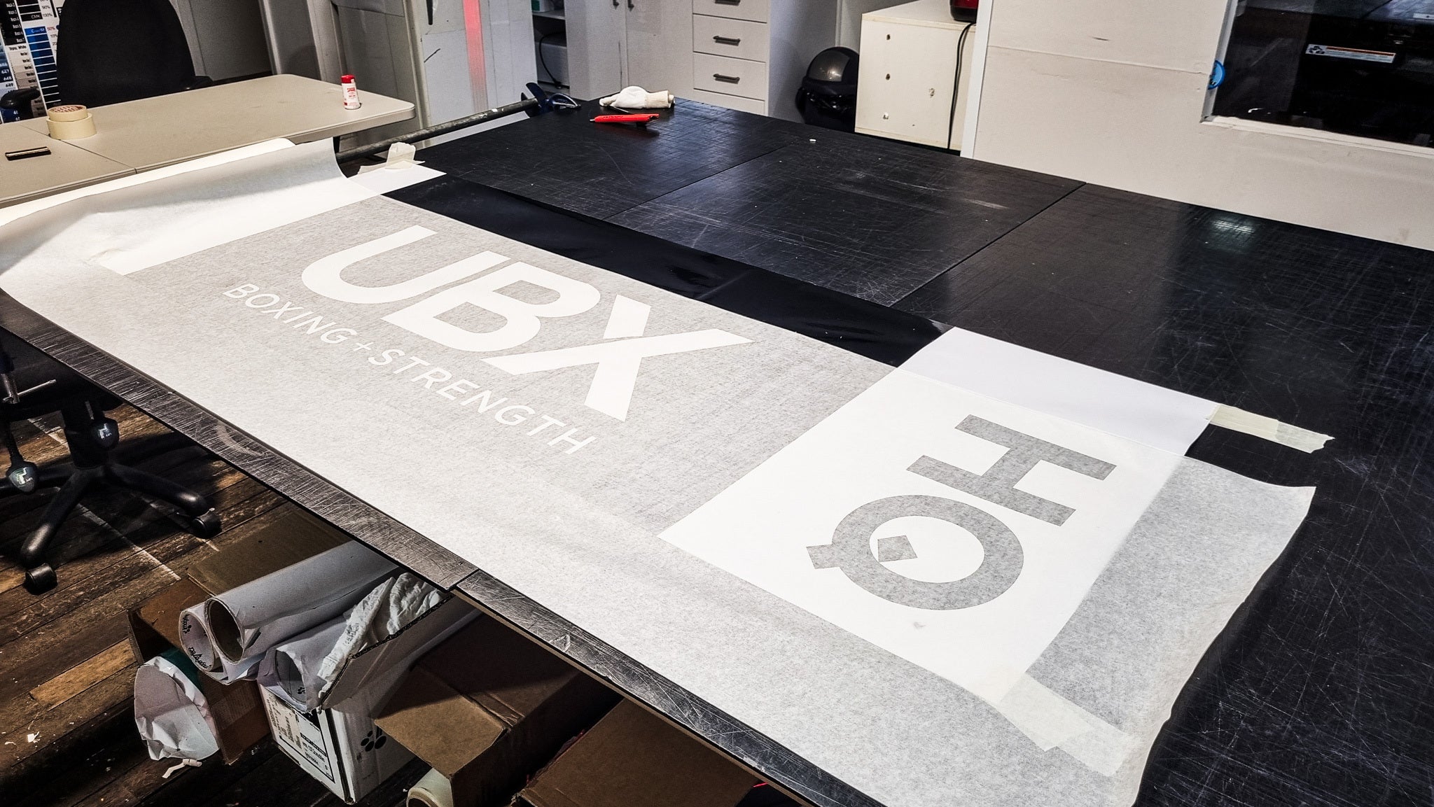Signage Progress with UBX Milton