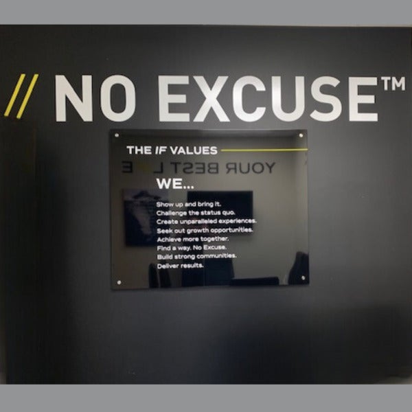 Core Values Sign for IF Innovative Fitness in Port Moody.