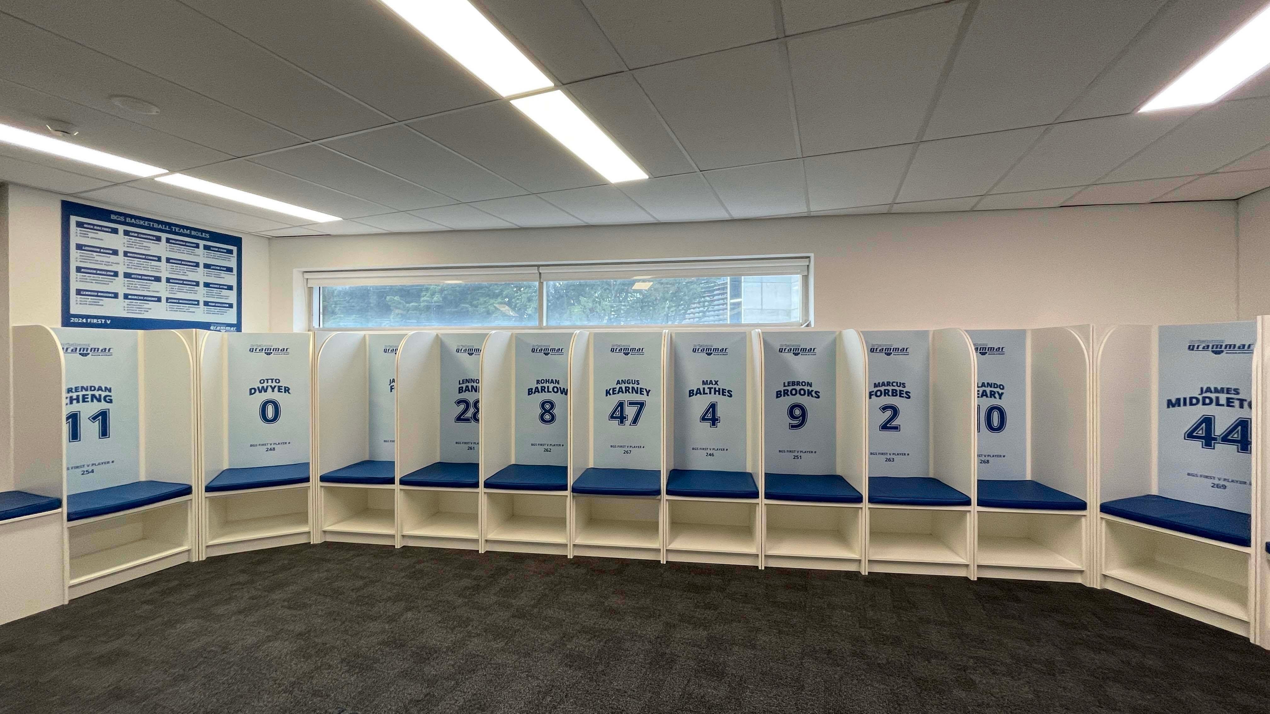 Celebrative Locker Cubby PVC Decals for Brisbane Grammar Basketball Success | Signarama Brendale