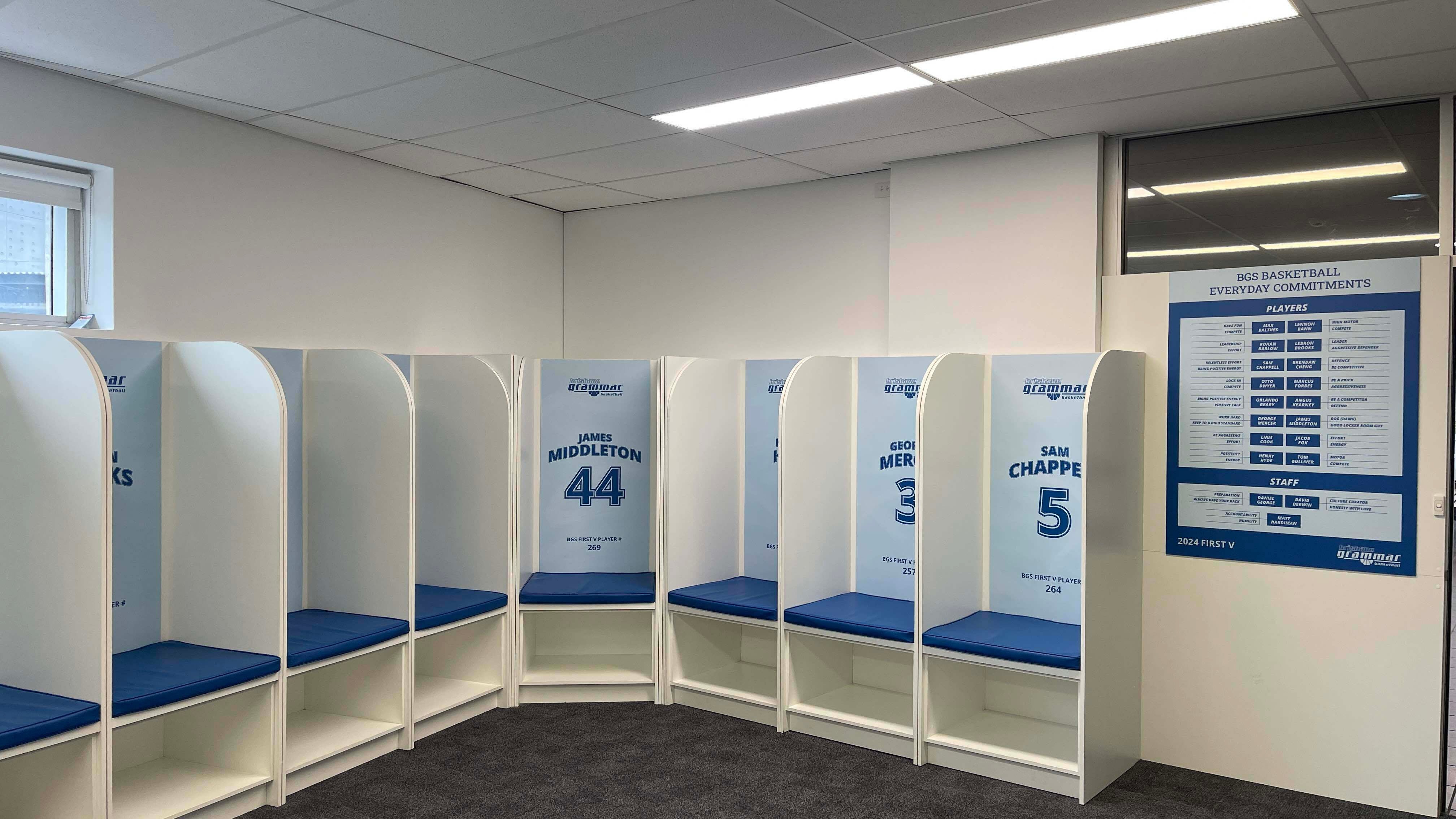 Celebrative Locker Cubby PVC Decals for Brisbane Grammar Basketball Success | Signarama Brendale