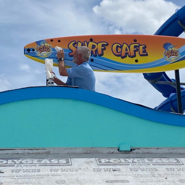 Surfboard Signs at Sailfish Splash Waterpark