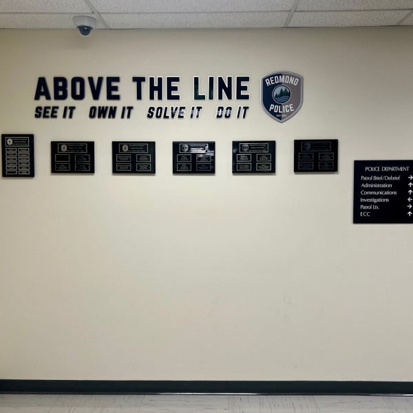 Custom Honor Wall - Redmond Police, Redmond WA