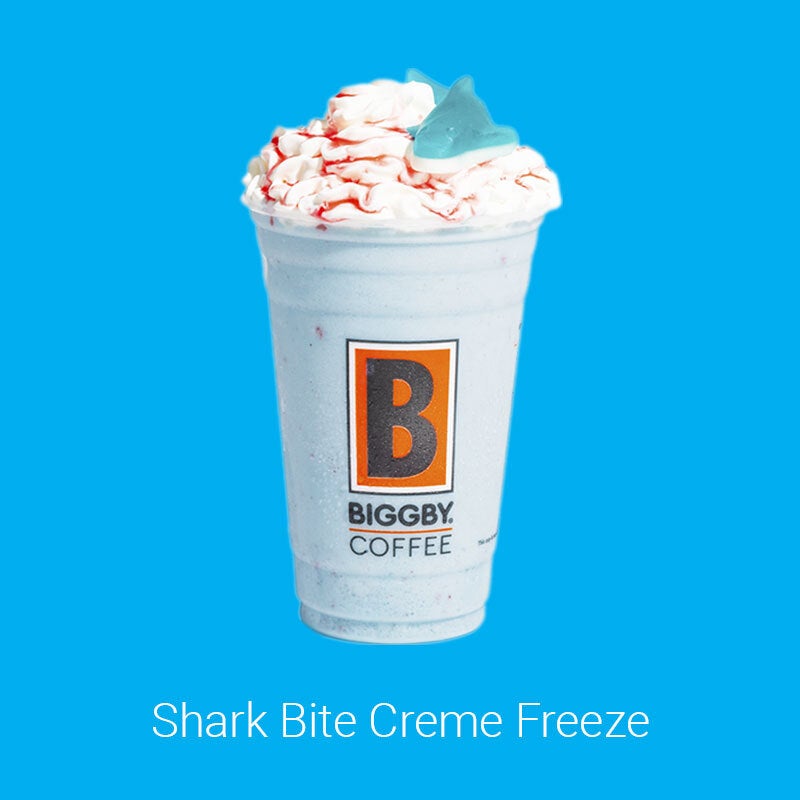BIGGBY® COFFEE Unleashes Thrilling Shark Bite Creme Freeze Just in Time for Summer! BIGGBY® COFFEE Unleashes Thrilling Shark Bite Creme Freeze Just in Time for Summer!