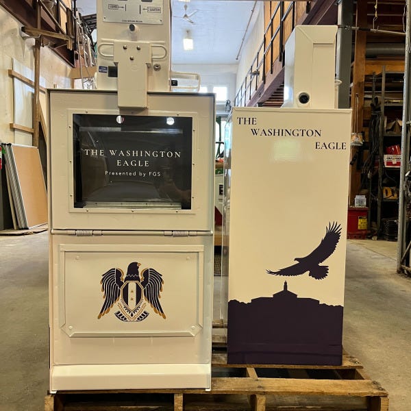 Gunn School newspaper boxes