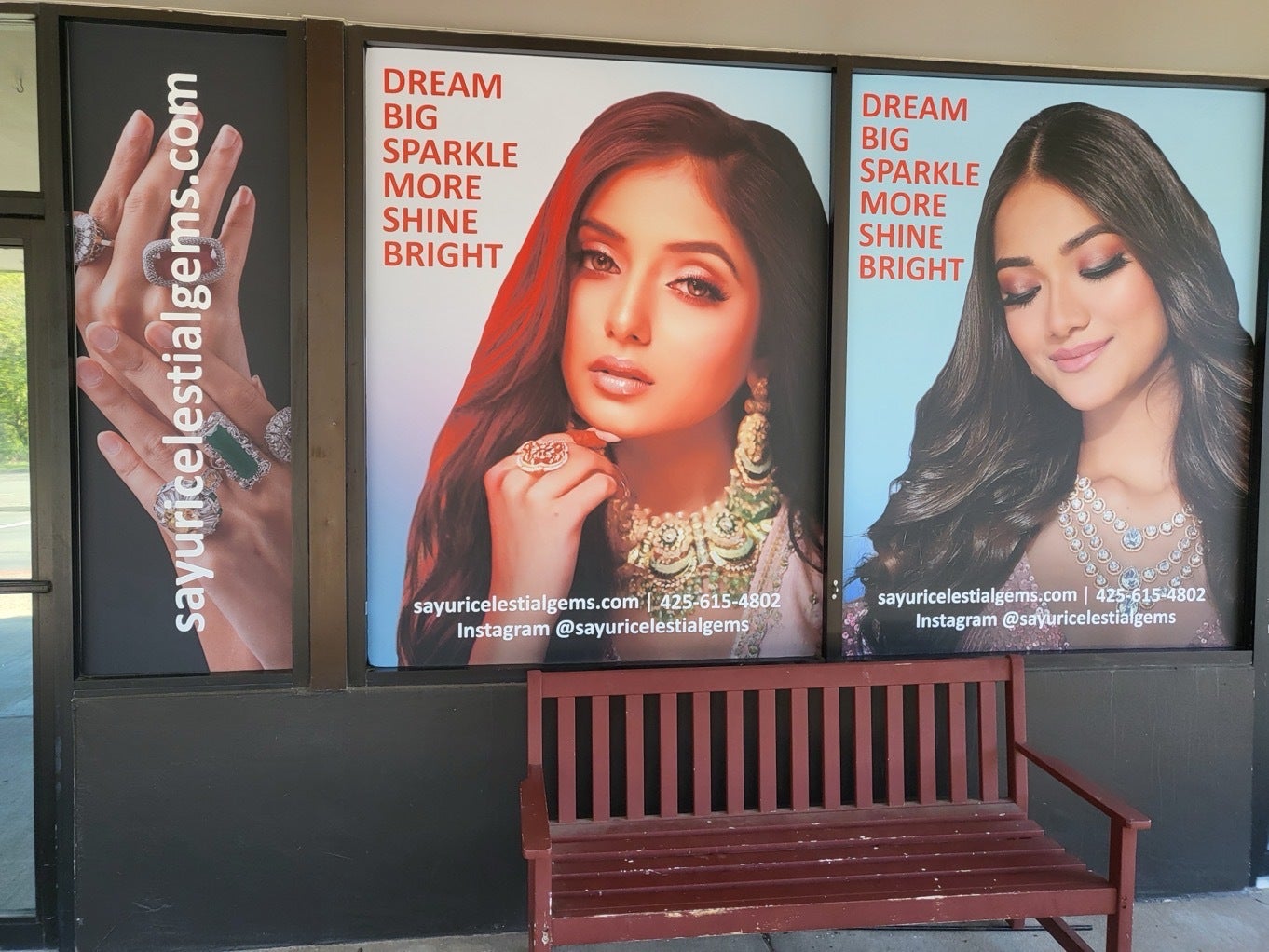 Custom Signs for Windows at Sayuri Gems - Sammamish, WA
