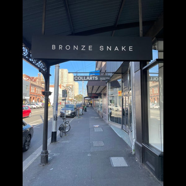 Under Awning Decal - Bronze Snake - Fitzroy VIC.