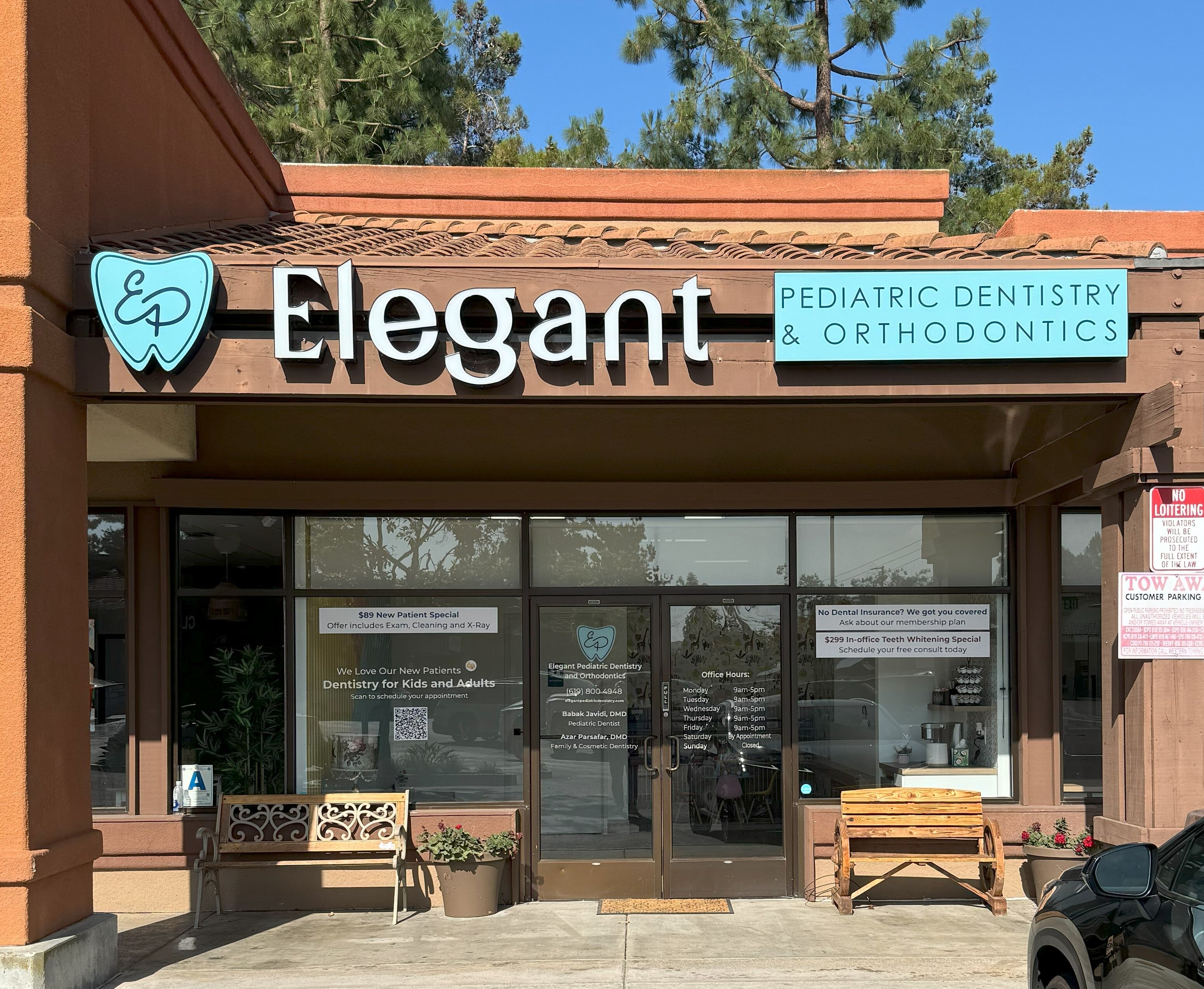 Elegant Pediatric Dentistry Storefront Signage