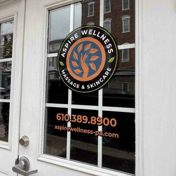 Aspire wellness window graphics