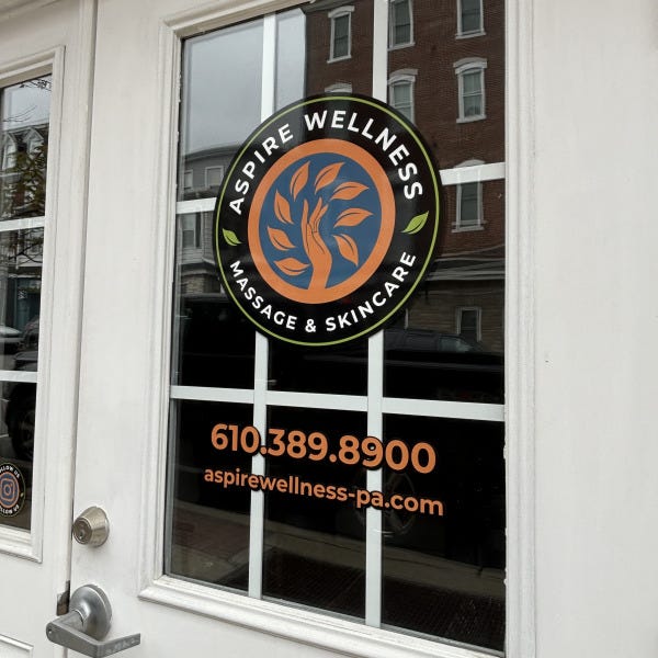 Aspire wellness window graphics