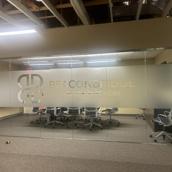 Beacon Bridge Wealth Partners Frosted vinyl