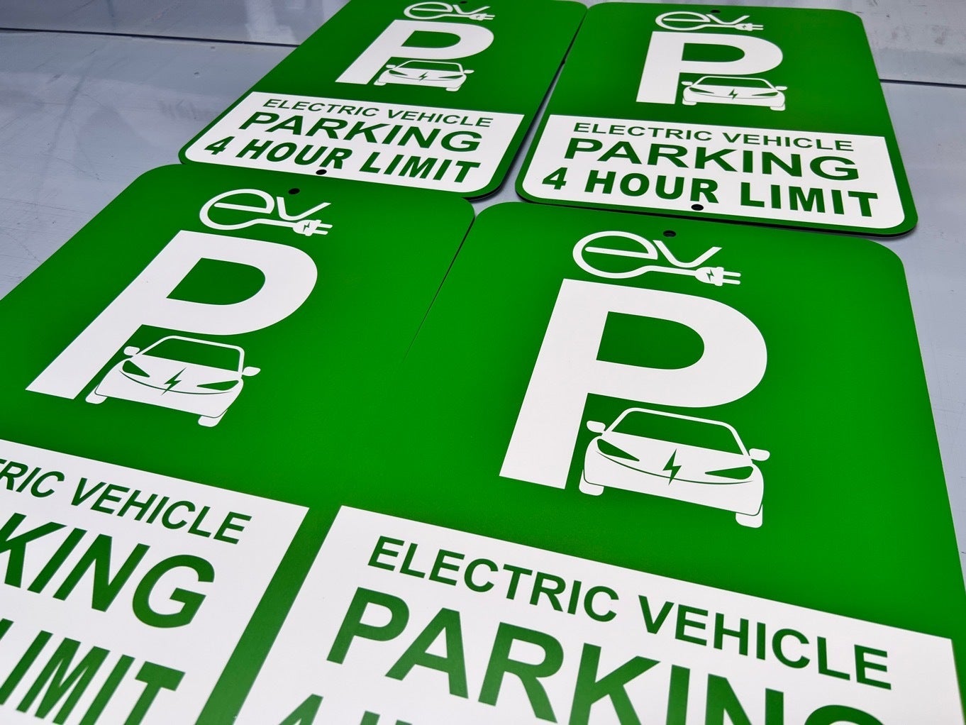 Custom Parking Signs - EV Parking Signs for Ridgepointe Corporate Center - Bellevue, WA