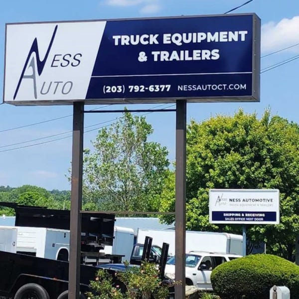 Ness Auto Lightbox Pylon Sign