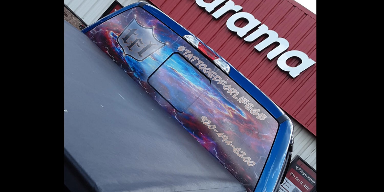 Perforated Car Window Decals
