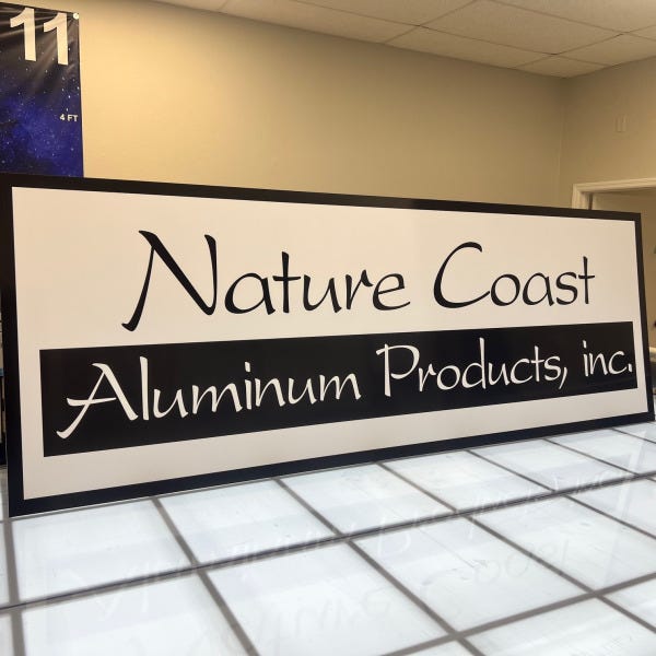 Custom metal building sign