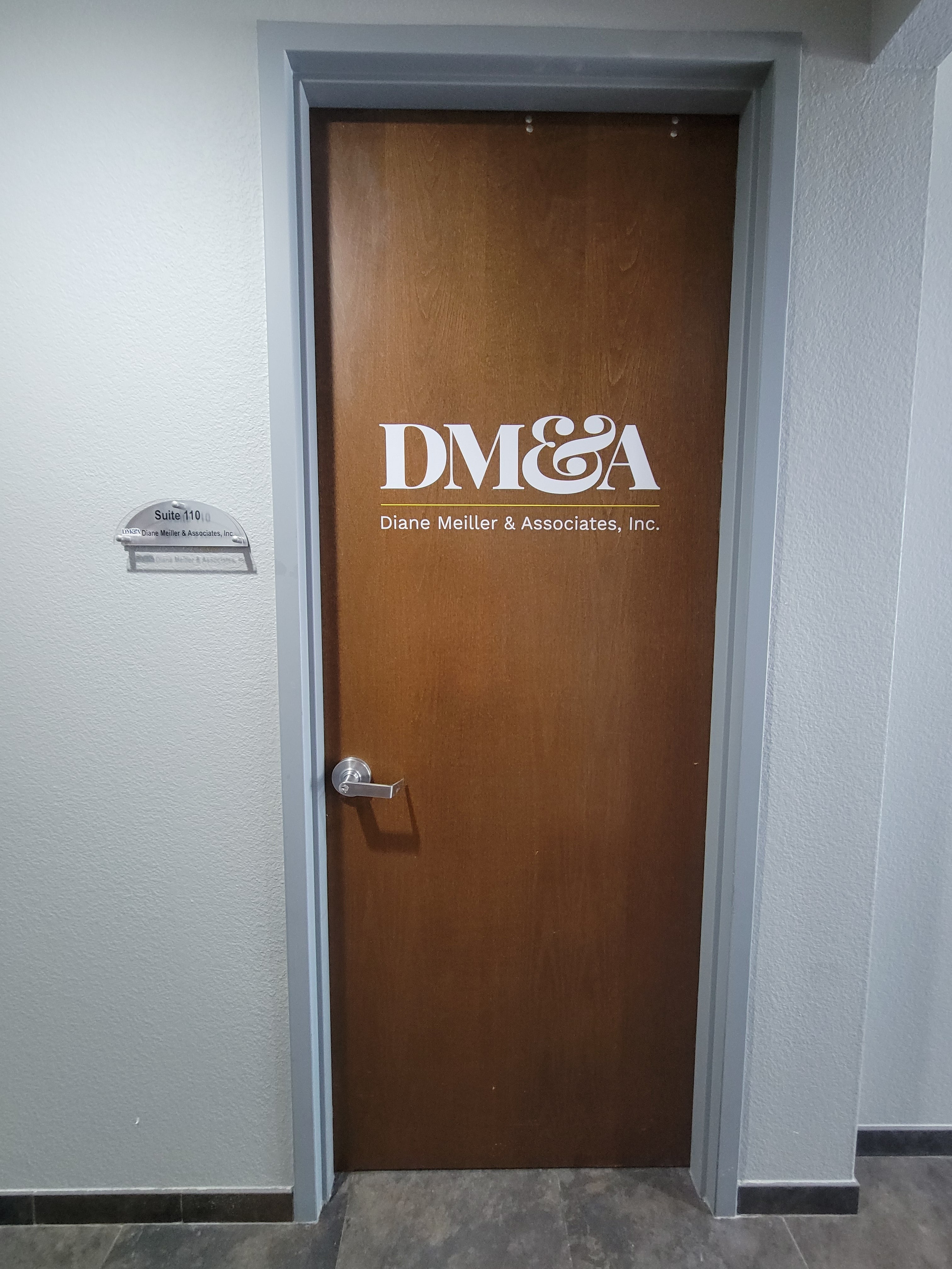 Window, Door, and Dimensional Lettering for Diane Meiller & Associates