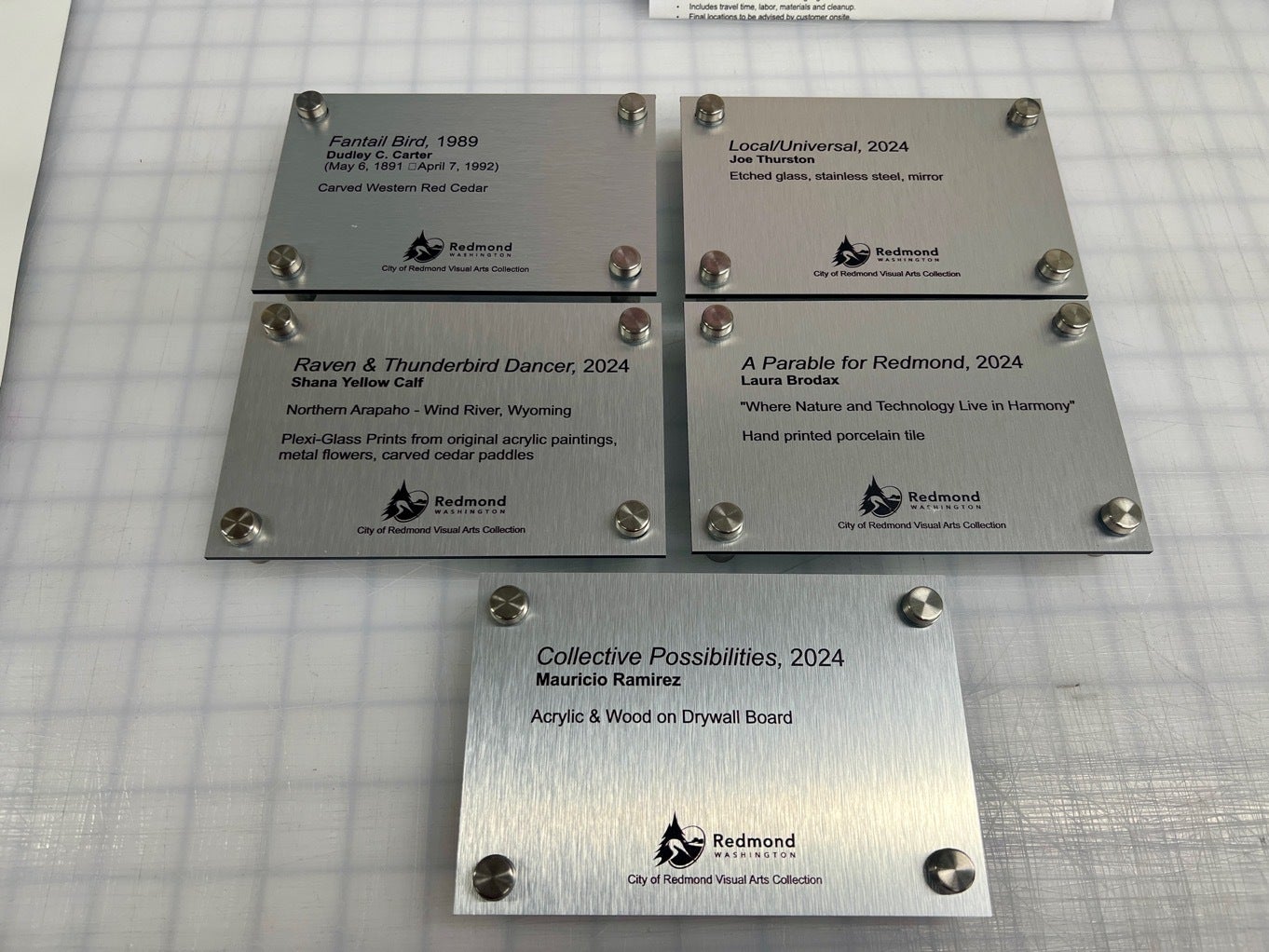 Custom Signs for Art Displays - Redmond Senior and Community Center, Redmond, WA