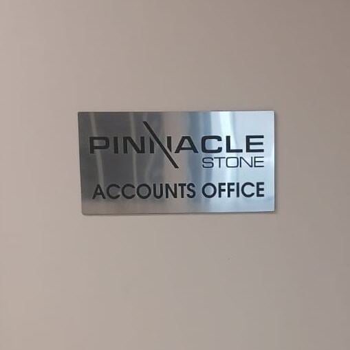 Sophisticated signage done for Pinnacle Stone