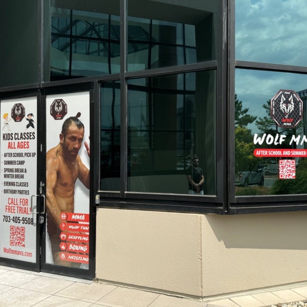 Stunning Window Graphics for Wolf MMA of Tyson’s Corner, VA