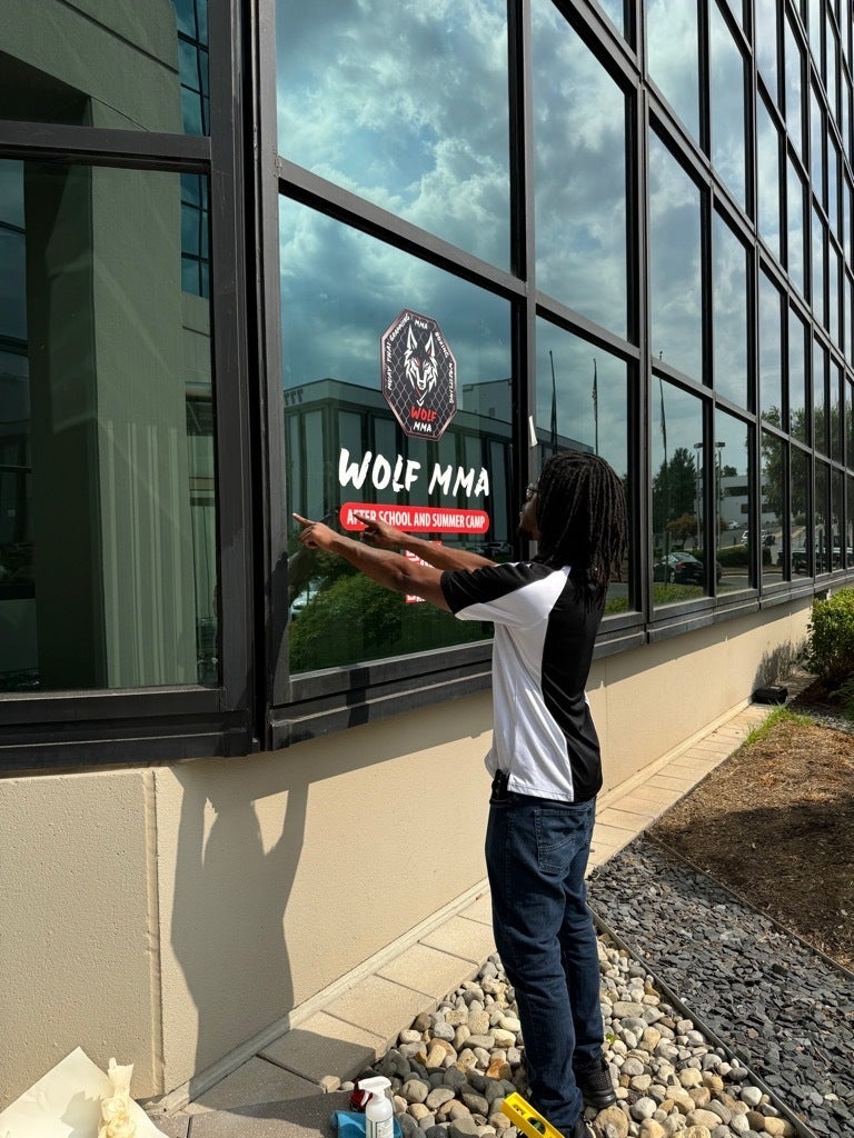 Stunning Window Graphics for Wolf MMA of Tyson’s Corner, VA