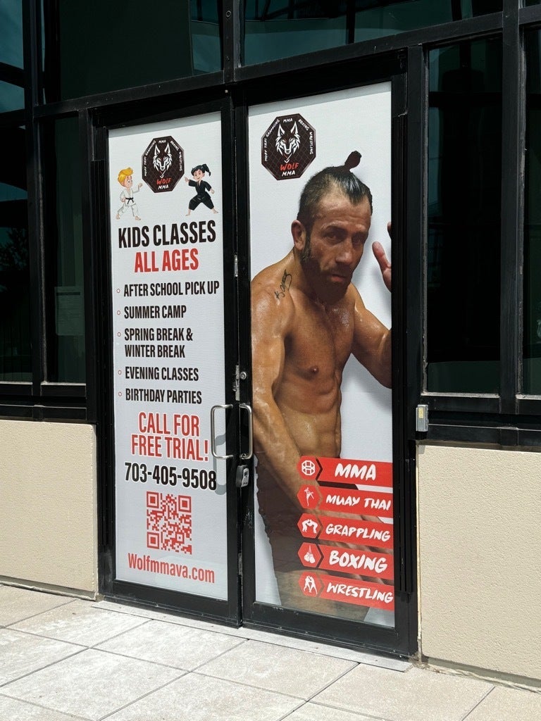 Stunning Window Graphics for Wolf MMA of Tyson’s Corner, VA