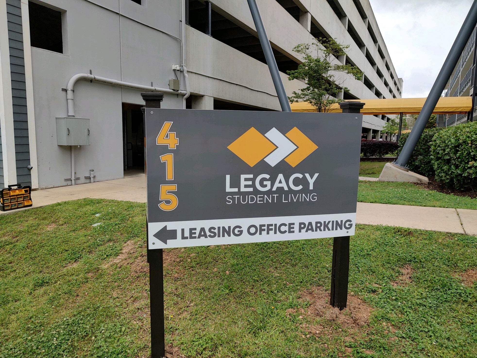 Legacy Student Living Post and Panel Signage