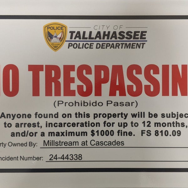 No Trespassing Metal Sign